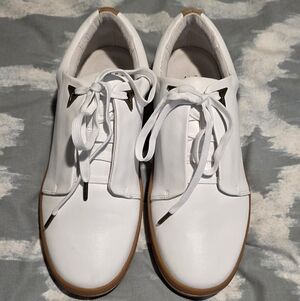 LGND Indio S2 White Leather Sneakers Size 11.5 with Gum Rubber Sole